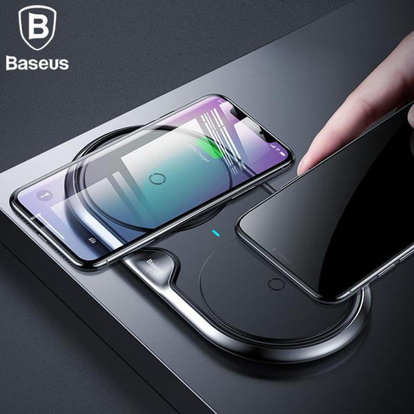 10W Dual Seat Qi Wireless Charger For iPhone X 8 Samsung S9 S8 Note 8 Fast Charging Wireless Charging pad Desktop Charger