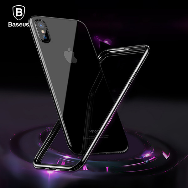 Baseus Anti Knock Bumper Case For iPhone X PC + Soft TPU Border Frame Case For iPhone X Bumper Protective Frame