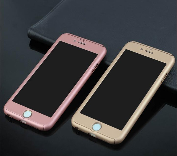 New Hybrid 360° Full Hard Ultra thin Case Cover + Tempered Glass Screen Protector For iPhone 5 5S SE 6 6S 4.7 5.5 Plus