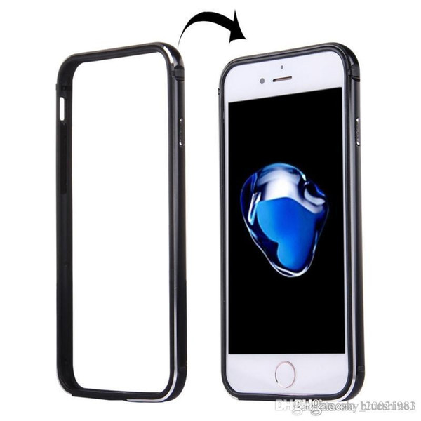 blueshine Luxury 2 in 1 Transparent Case For Silicone Metal Frame Case For Iphone 7 plus bumper for iphone 7 hard clear