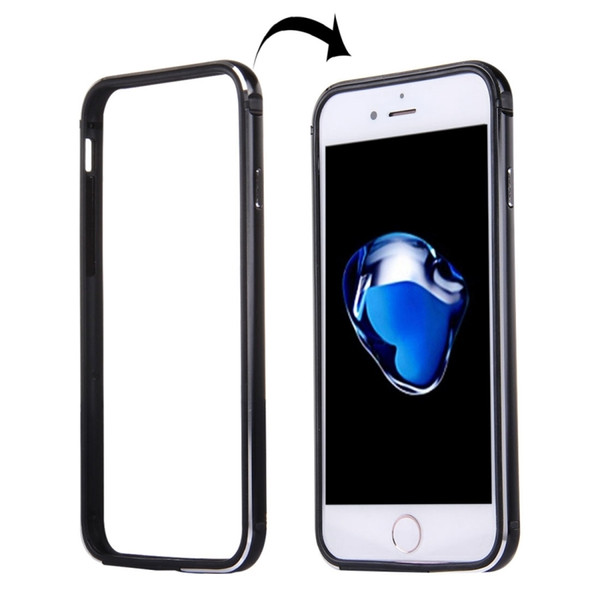 blueshine Luxury 2 in 1 Transparent Case For Silicone Metal Frame Case For Iphone 7 plus bumper for iphone 7 hard clear