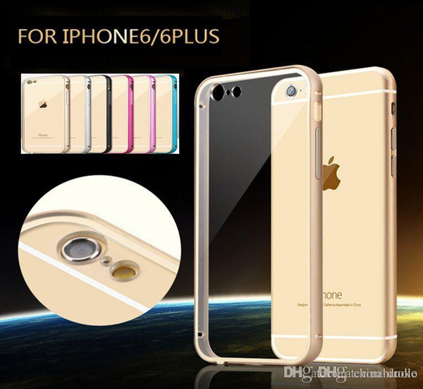 For Iphone6 phone case Borders + cover Metal + Acrylic 12color For Apple Iphone6 /4.7 Iphone6 plus /5.5 Free DHL