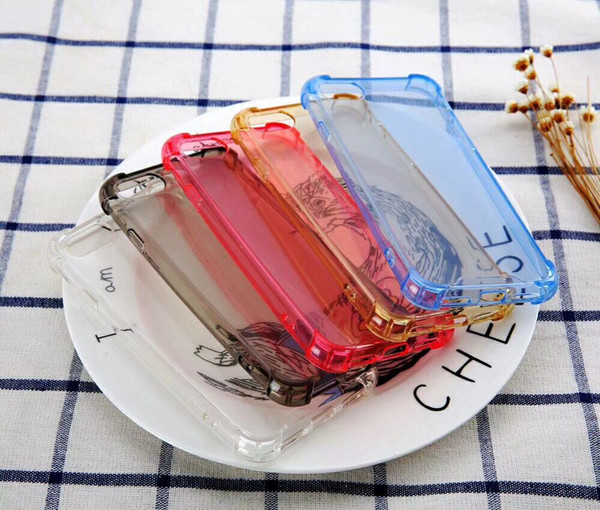 Luxury TPU silicon bumper clear hard back anti shock case for iPhone 6 6plus 7/8 7plus/8plus case iphone x case