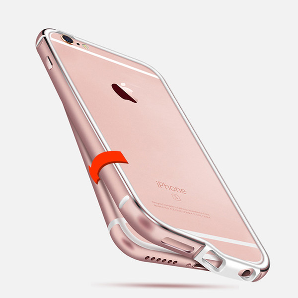i6Plus 6sPlus Luxury Aluminum + Rubber Soft Bumper For iphone 6 Plus Cover Silicone Frame For iphone6 Plus Hybrid Phone Cases