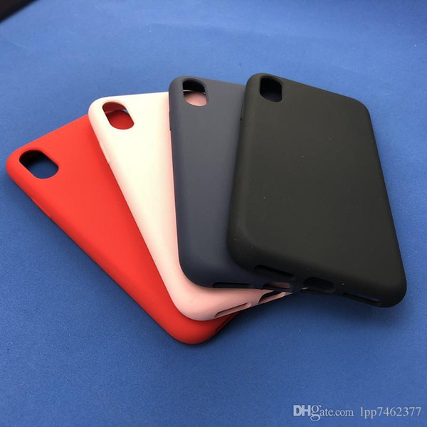 Official Original Liquid Silicone Gel Rubber with Soft Microfiber Cloth Lining Cushion Cover Case For iPhone X 8 Plus 7 6 6S With Retail Box