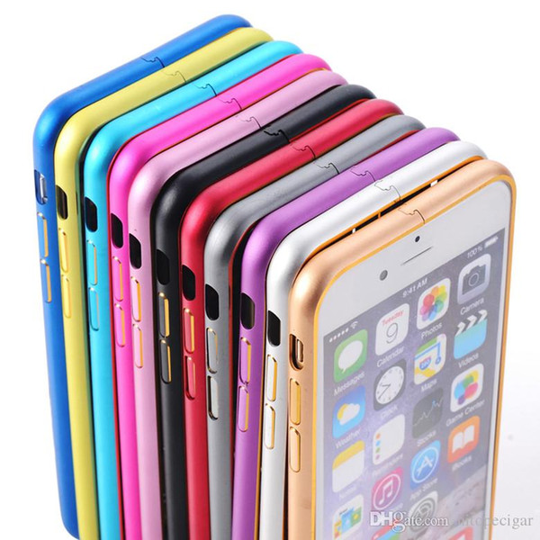 Newest Luxury Aluminum Metal Frame Bumper case for iphone 7 6 plus thin Slim Hard Frame Bumpers Cover Case double color