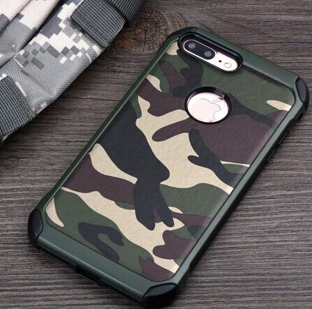 Phone Case for iPhone 7Plus 2in1 Armor Hybrid Plastic+TPU Army Camo Camouflage Back cover for iphone 7Plus