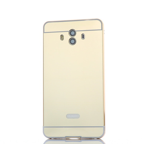 Metal Bumper Case For Huawei Mate 10 Luxury New Aluminum Ultra-thin Metal Bumper Frame & PC Mirror Back Cover