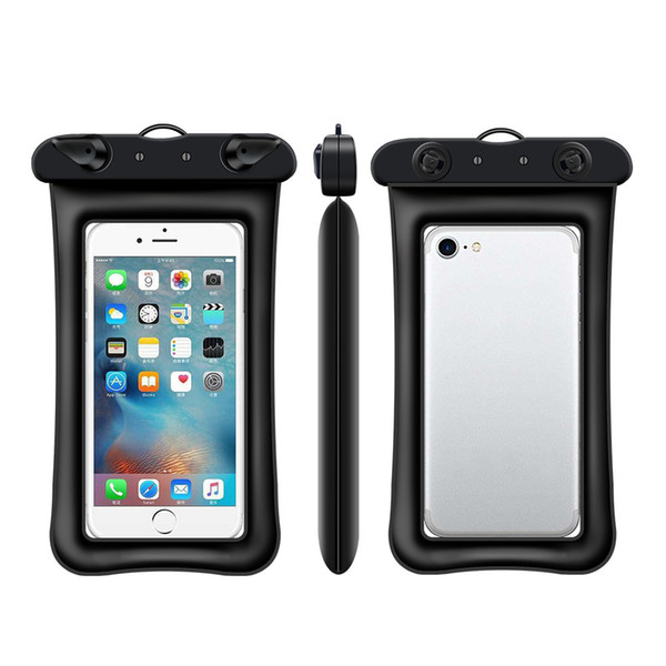 Floating airbag inflatable mobile phone waterproof bag touch screen swimming transparent mobile phone waterproof cover