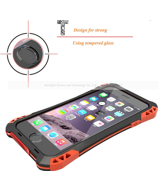 Case for Iphone 6 case fit for iphone orange color carbon fiber material warterproof shockproof ourside travelling Adventure Hiking ISB101