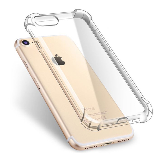 20pcs Silicone Clear TPU Case For iPhone X 5 5s SE 5C 6s 6p 7 7P 8 8P plus Ultra Thin Crystal Back Protect Rubber Phone Cover