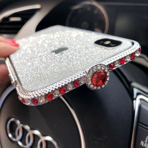 Luxury Bling Diamond Metal bumper Frame For iPhone XS X 6S 7 8 Plus Fashion Style Crystal Rhinestone Cover Case Glitter Capa