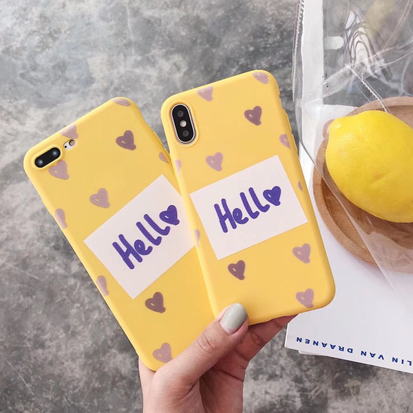 Han Feng Love Letter Hello Apple 8/X/7 Hand Soft Shell