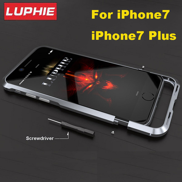 Ultra Thin Aviation Aluminum Bumper For iPhone 7 8 CNC Prismatic Shape Frame Metal Button Cover for iPhone7 plus Bumper