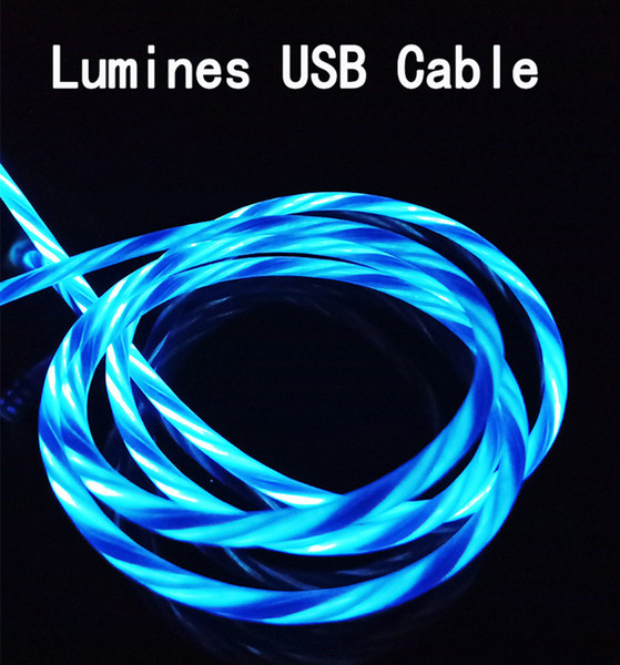 LED Lumines USB Charger Cable 1M 3FT Micro Charging for iPhoneXS Max Samsung S10 SmartPhone