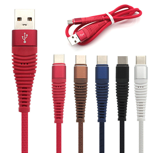 3FT 6FT 10FT Braided Nylon Type C Mermaid USB Cable Micro Data Charger for iPhone XS MAX 8 PLUS Samsung S8 S9 All Smartphone