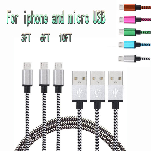 Micro Usb Charger Cord Cable Nylon Braided Charging Type C Cable For All Android Smart Phone Samsung S4 S6 S7 Edge Htc Sony Charging Cables