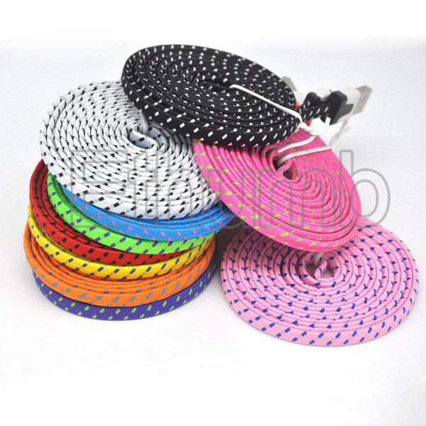 USB cable Braided nylon Micro USB Cable Sync fabric Woven usb cables Charger Cords For Samsung LG 1M 3ft 2M 6ft 3M 10ft