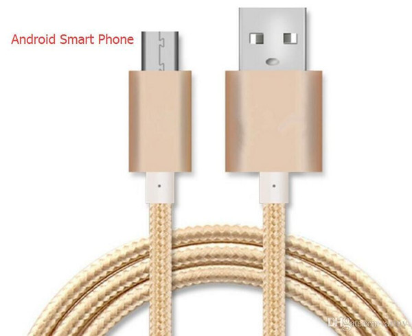 Metal Housing Braided Micro USB Cable Durable Tinning High Speed Charging USB Type C Cable with 10000+ Bend Lifespan for Android Smart Phone