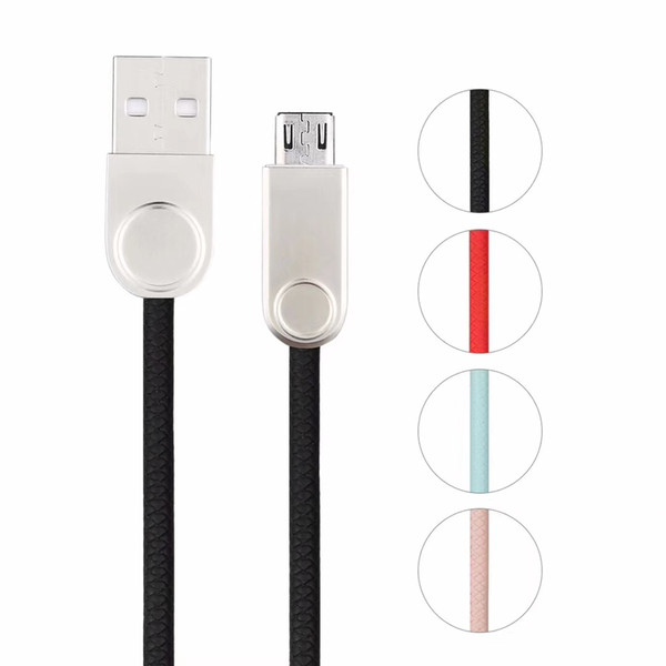 Super Quality Zinc Alloy Metal micro USB Cable high speed charging data cable for Samsung Android Type C Huawei 3ft with Retail Package