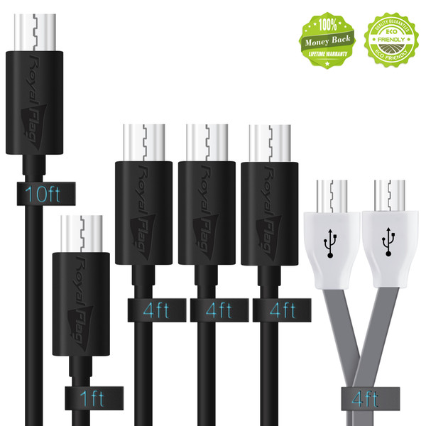 Micro USB Android Charger Cables [6-Pack] Micro High Speed Cable USB Charger Cables Durable Micro USB Fast Charging Cord Wire 2.0