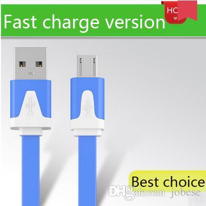 Flat Micro USB Cable For Samsung S4 S6 NOTE Sony LG HTC 1M 3ft 2M 6ft 3M 10ft High Speed Data Sync Charging Line