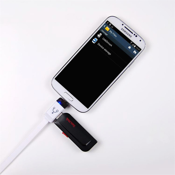 Free shipping by DHL Wholesale 2 in 1 Micro USB 2.0 Data Y cable OTG F118 cable support data transmission and charging