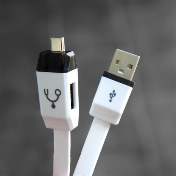 2017 Free shipping by DHL Wholesale 2 in 1 Micro USB 2.0 Data Y cable OTG F118 cable support data transmission and charging