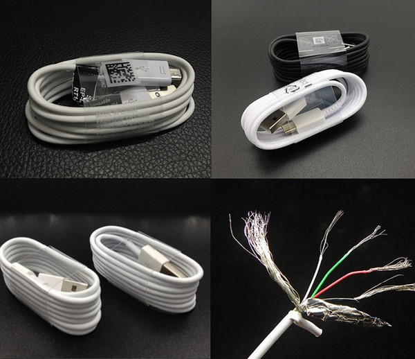 Original TOP Quality Micro V8 Type C USB Cable 1M 3FT Data Sync Charger Cord for Mobile IPhone Samsung Galaxy S7 S8 S9 S10 I 8 x 6 7 Phone