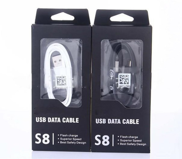 Original Top quality With Retail Box Package 1M 3FT Micro V8 Cable Data USB Wire Charger For Phone Samsung S6 S7 S8 iPHONE i 6 7 8 X XS HTC