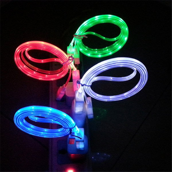 Fashion Visible LED Light Micro USB Charger Data Sync Cable 1M 3FT Wire Good Quality for Samsung Galaxy S4 S3 HTC Blackberry LG Sony Phone