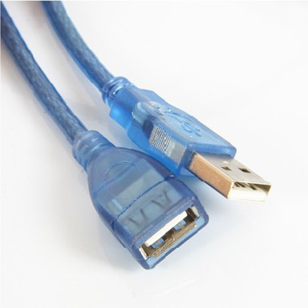 wholesale good quality Batch 1.5 m 3 m 5 m blue pure copper USB extension cable with magnetic ring High speed 2.0 USB adapter cable