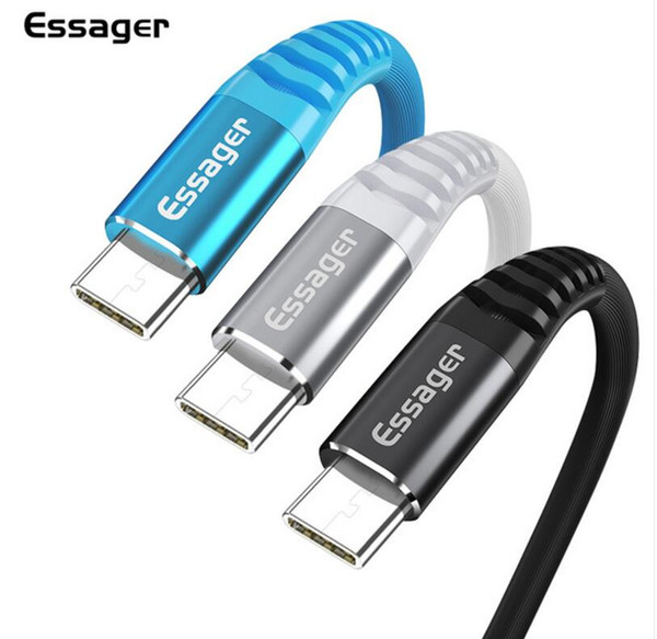 Essager USB Type C Cable For Samsung Note 9 S9 Huawei Mate 20 Pro Xiaomi mi8 2.4A Fast Charging Type-c Cable USB-C Charger Cord