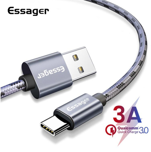 Essager USB Type C Cable 3A Quick Charge USB C Type-C Cable for Xiaomi mi 8 Oneplus 6t 6 5 Fast Charging Data Cord USB-C Charger