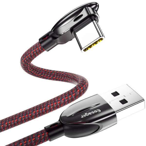 Essager USB Type C Cable 3A Quick Charge USBC Type-C Cable Fast Charging Data Cord for Xiaomi mix 3 Oneplus 6t 6 5 USB-C Charger