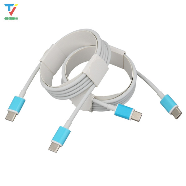 1000pcs/lot 1m 2m typec to typec White Round cable Charging data line fit for Android micro usb 5pin type-c for Samsung General purpose