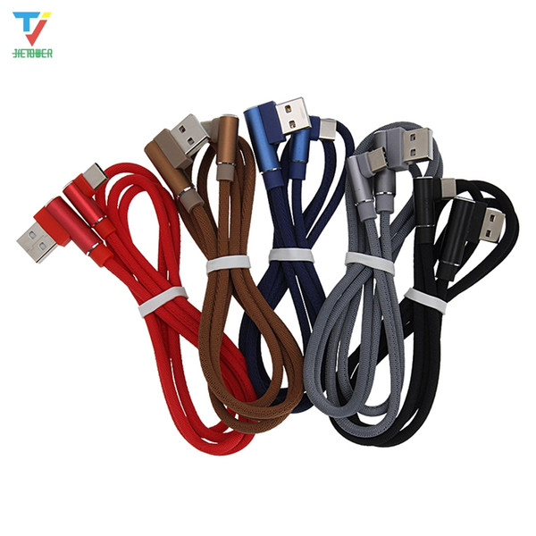 300pcs/lot cloth elbow Data Line charger 1m 2m 3m For Android pin5 type-c Fast Charger USB-C Micro USB Type C Cable For Phone Cable