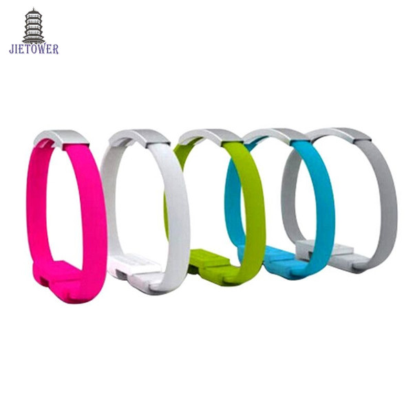 100pcs/lot Micro USB 2.0/Type-C ucbC Charging Data Charger Hand hoop Wrist Bracelet style Cable for samsung HTC Xiaomi Huawei