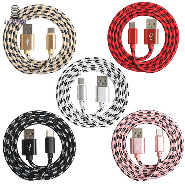 100pcs/lot 2A Fast Charging Micro USB/Typr-C Cable for Android Mobile Phone Data Sync Charger Cable For Samsung Xiaomi