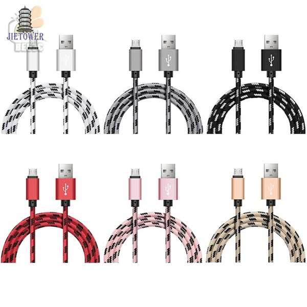 300pcs/lot stylish nylon fiber Lattice Braid long Charging Data Cable Type-c/5pin android to USB for xiaomi samsung huawei 1m/2m/3m