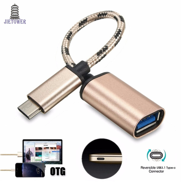 300pcs/lot Micro USB Cable USB 3.1 Type-C USB-C OTG Cable USB3.1 Male to USB2.0 Type-A Female Adapter Cord Charging mobile phone