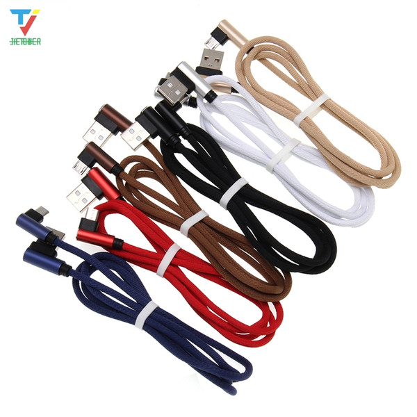 500pcs/lot 0.25m 1m 2m 3m elbow fabric cable For Android pin5 type-c Fast Charger USB-C Cord Micro USB Type C Cable For Phone Cable