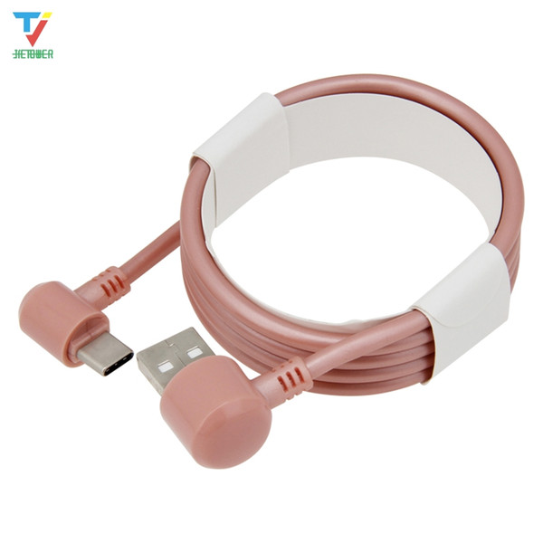 1000pcs/lot 1m 2m 3m Elbow Data Line Charging data line fit for Android micro usb 5pin type-c for Samsung General purpose high quality