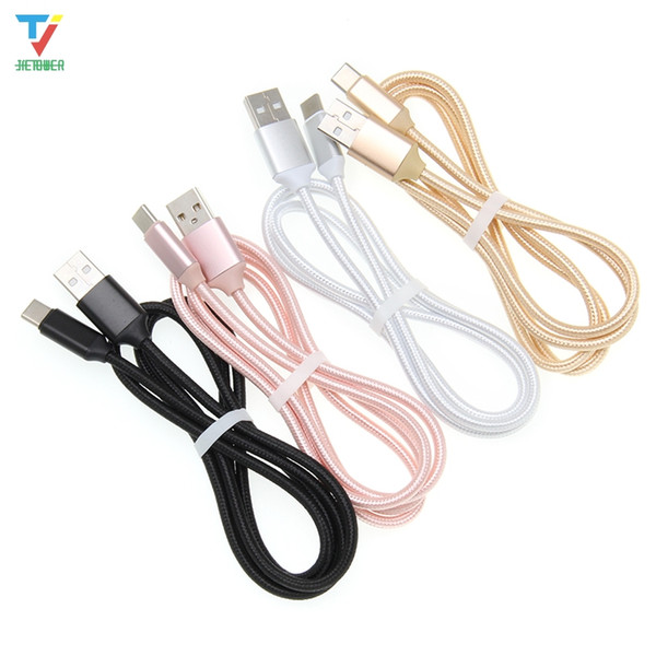 500pcs New Shell Braided Data Line charger 0.25m 1m For Android pin5 type-c Fast Charger USB-C Cord Micro USB Type C Cable For Phone Cable