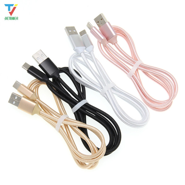 1000pcs New Shell Braided Data Line charger 0.25m 1m For Android pin5 type-c Fast Charger USB-C Cord Micro USB Type C Cable For Phone Cable