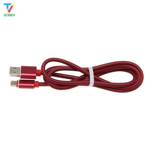 100pcs/lot Leather Data Line charger 0.25m 1m For Android pin5 type-c Fast Charger USB-C Cord Micro USB Type C Cable For Phone Cable