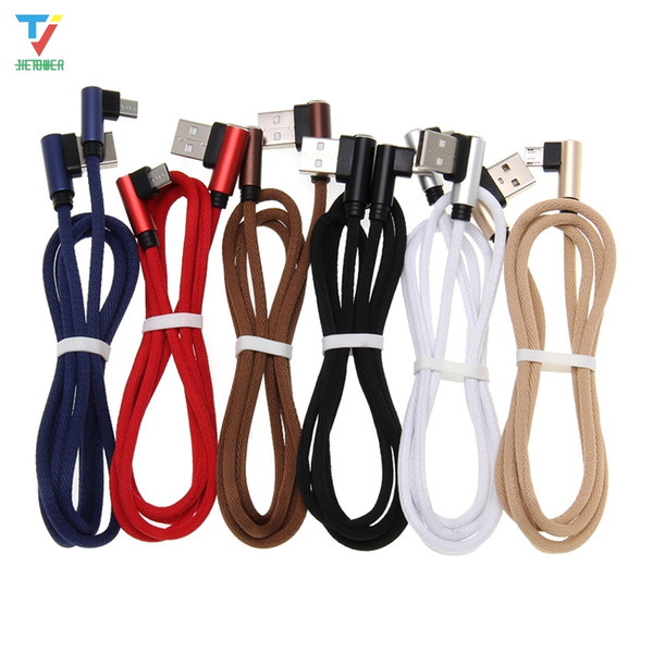 300pcs/lot 0.25m 1m 2m 3m elbow fabric cable For Android pin5 type-c Fast Charger USB-C Cord Micro USB Type C Cable For Phone Cable