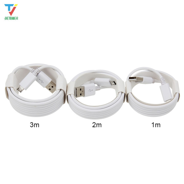 300pcs 1m 2m 3m S4 White Round LineTypec white circle Charging line fit for Android micro usb 5pin type-c for General purpose high quality