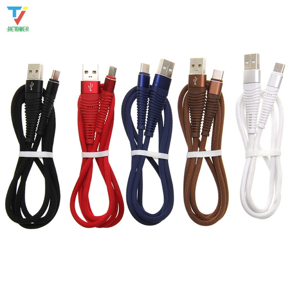 500pcs/lot Nylon USB Type C Cable usb type-c cables for xiaomi mi5 Oneplus meizu LG Nexus 5x huawei samsung letv type c wire