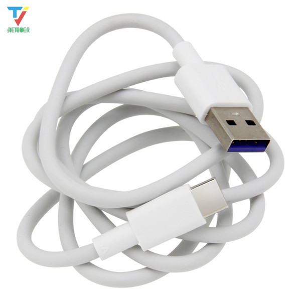 500pcs/lot 1m Typec Super Charging Data Line [White 5A] fit for Android micro usb 5pin type-c for General purpose high quality